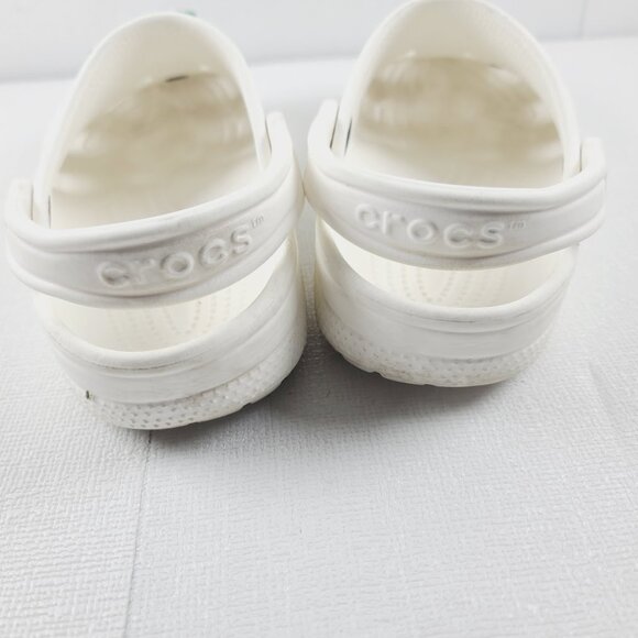 Crocs Women's Classic White Perforated Back Strap Slip-On Casual Clogs Size US 9 - Picture 8 of 9
